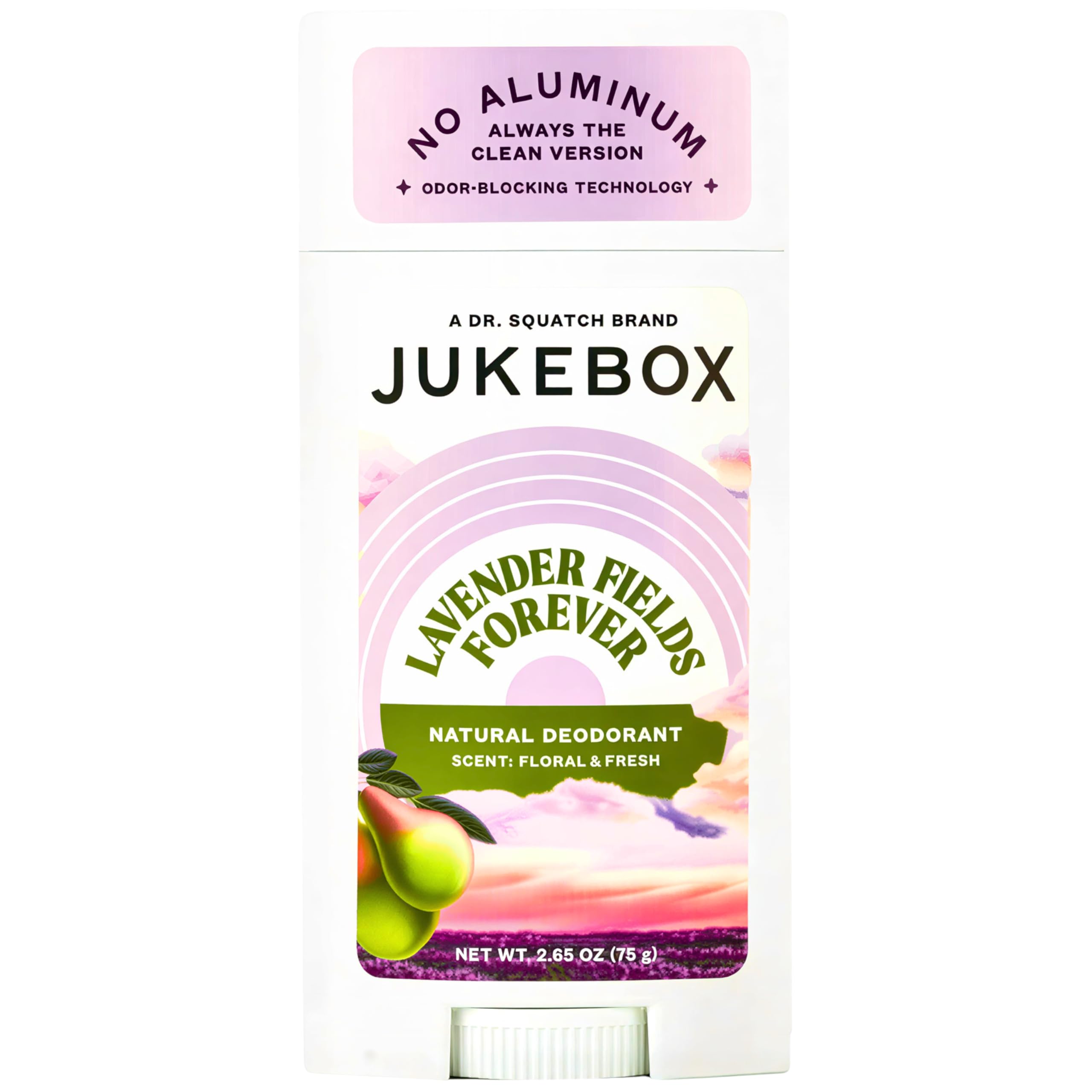 JUKEBOX Natural Deodorant for Women–Lavender Fields Forever Scent–Aluminum-Free, No Baking Soda, No Harsh Chemicals, Odor Blocking Technology,