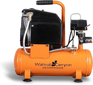 WALNUT CANYON 2 Gallon Air Compressor, 1.8 SCFM@90 PSI Air Compressor Portable, 1.1 HP Oil-Free Small Air Compressor Max 115 PSI, 70 dB Quiet Air Compressor for Shop, Garage, Car, Pneumatic Tools