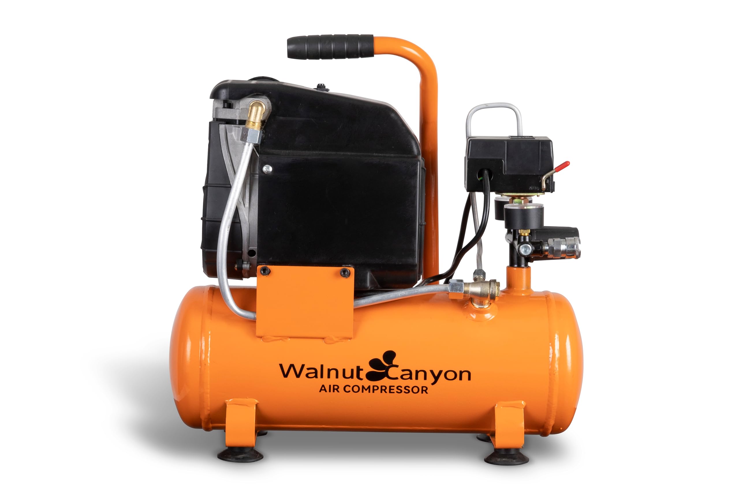 WALNUT CANYON 2 Gallon Air Compressor, 1.8 SCFM@90 PSI Air Compressor Portable, 1.1 HP Oil-Free Small Air Compressor Max 115 PSI, 70 dB Quiet Air Compressor for Shop, Garage, Car, Pneumatic Tools