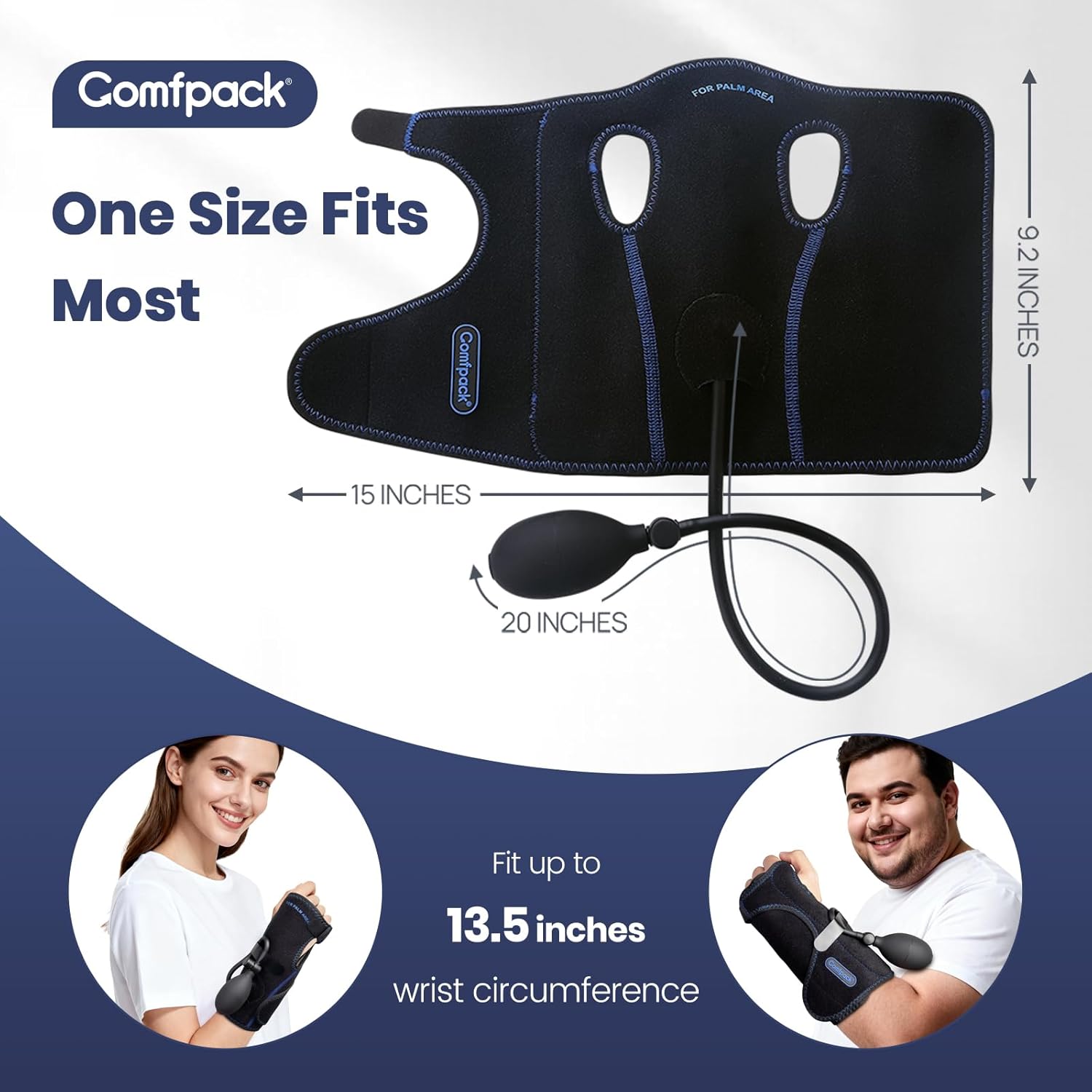 Comfpack Wrist Ice Pack Wrap Wrist Brace, Gel Cold Compression Sleeve for Carpal Tunnel, Tendonitis, Mommy Wrist, Swelling, Surgery, Inflammation, Therapy Recovery Items for Men Women