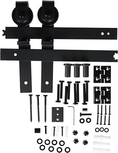 FurniFusion BF-2P5FT-J-2-SINGLE - Herrajes para puerta de granero, moderno