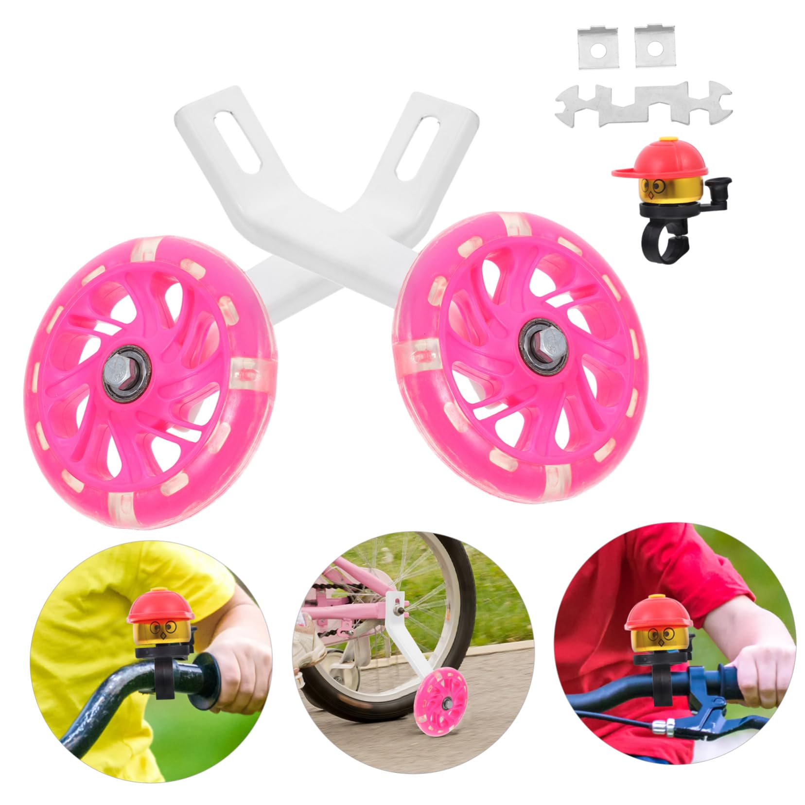 Ruedas De Entrenamiento para Bicicleta Infantil De Ruedas Estabilizadoras De Equilibrio con Soporte para De Apoyo