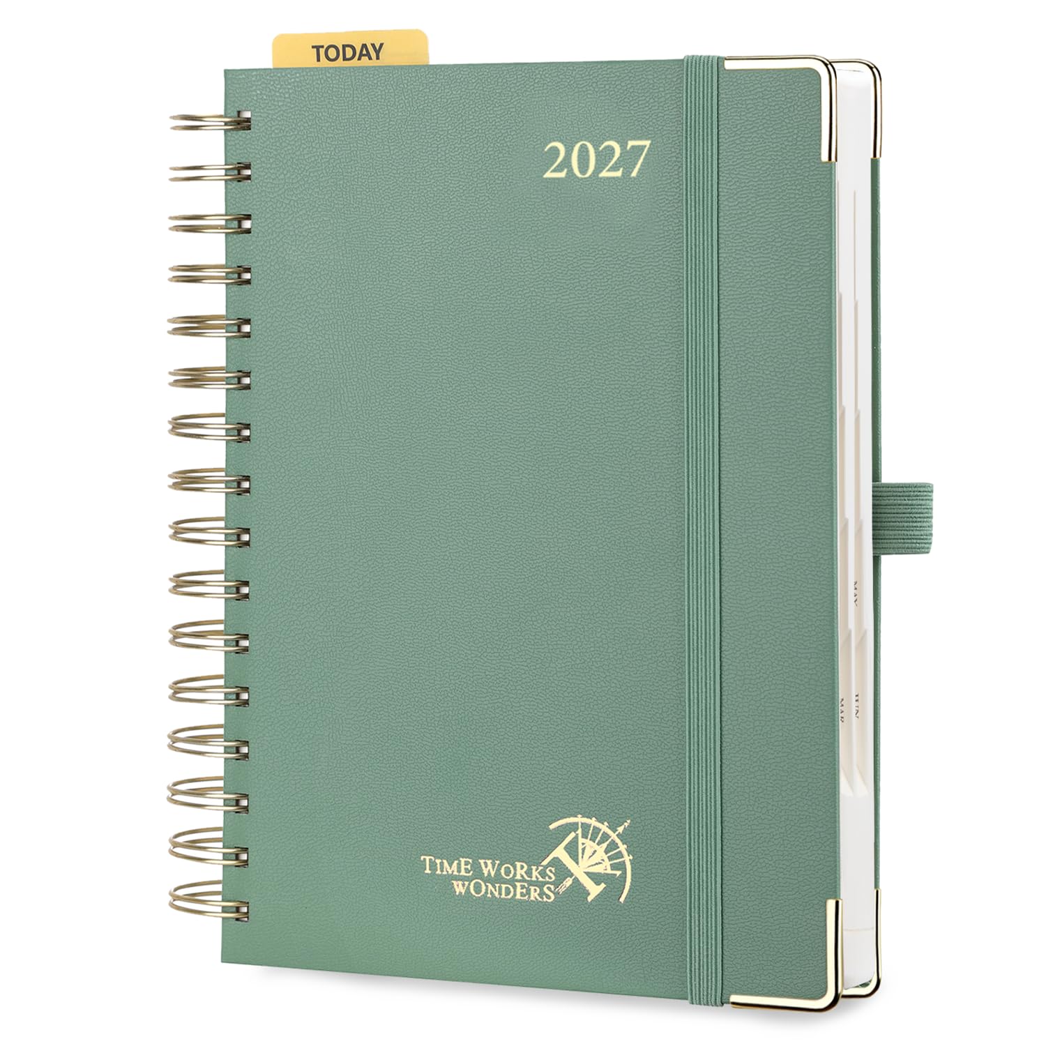 POPRUN Page A Day Diary 2027 A5 Spiral Hardcover Day to Page Daily Planner — image 1