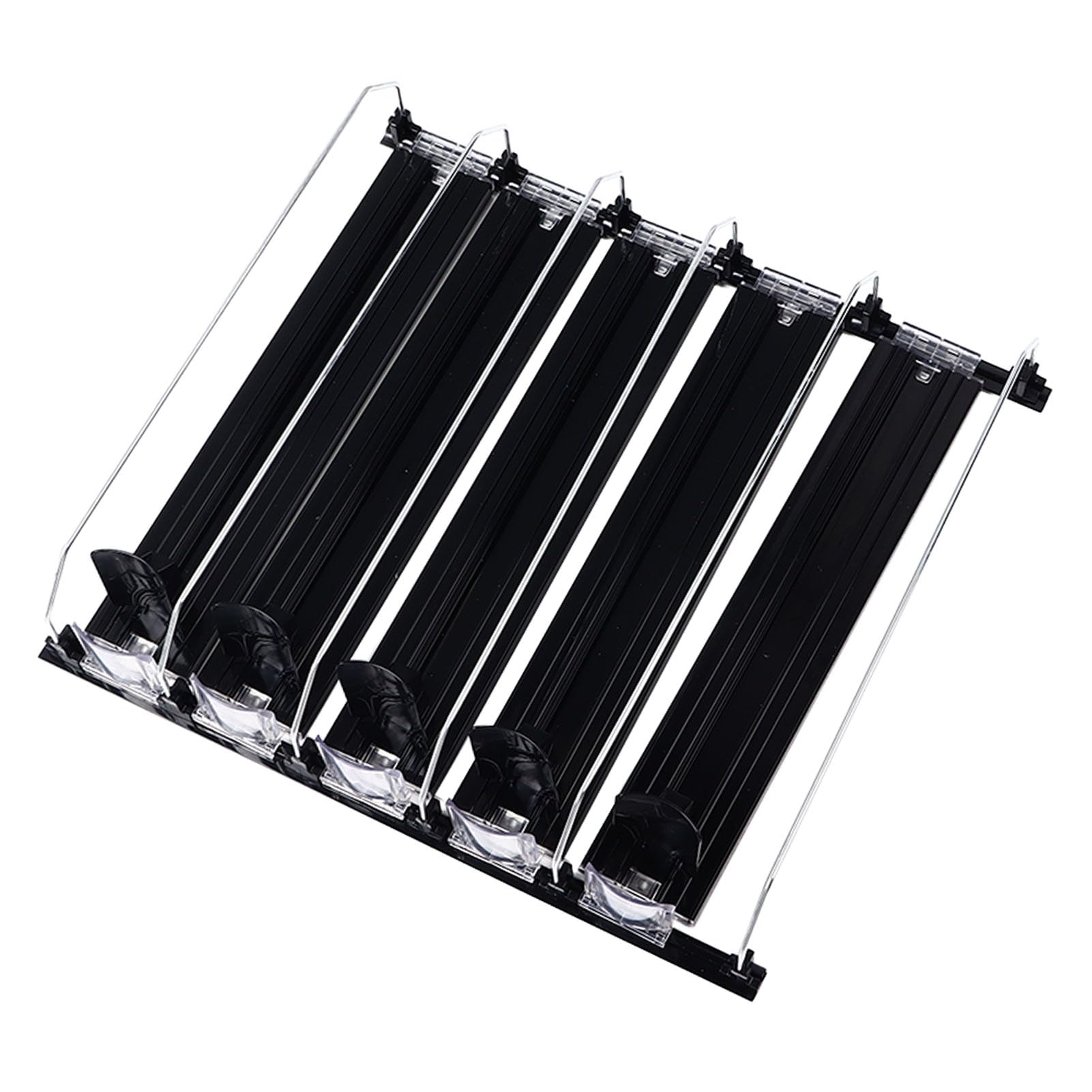Organizzatore di Bevande Regolabile per Frigorifero Dispenser di Lattine di Soda Caricato a Molla per Birra e Bevande 42x38x8 Cm (#1)