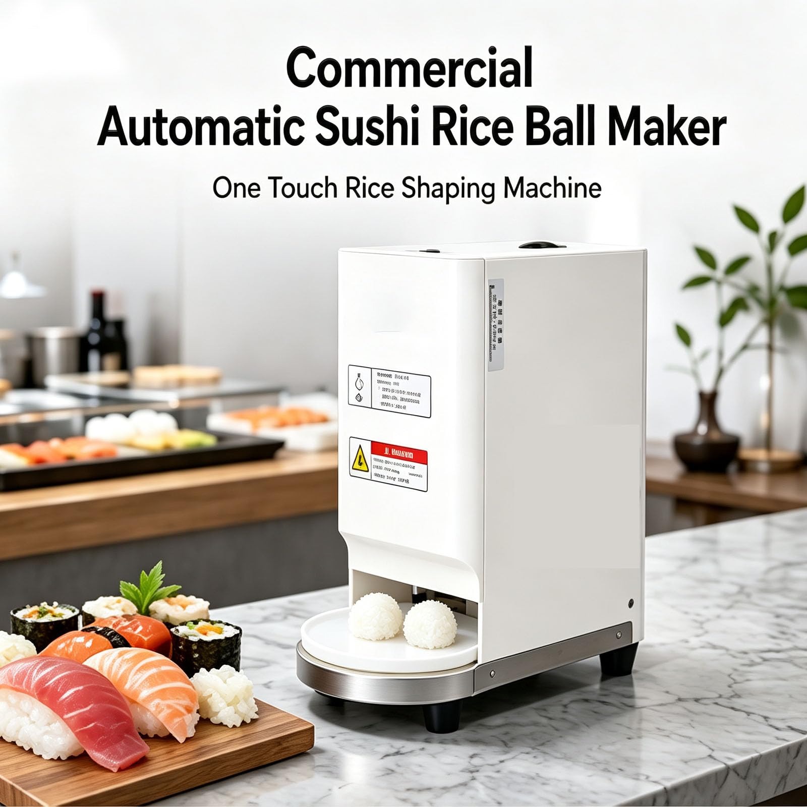 Sushi-Maschine, Gewerbliche Automatische Nigiri-formmaschine, 1200–1500 Stück Pro Stunde, Einstellbare Reisdichte, Sensor-abschaltautomatik, EIN-knopf-bedienung, Für Japanische Restaurants