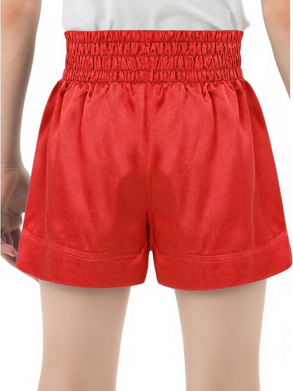 Boys Sides Slit Metallic Boxing Shorts Color Block Satin Kickboxing Muay Thai Trunks Themed Party Dress Up