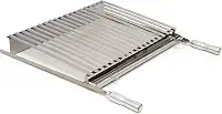 Grelha Churrasco Parrilla Argentina Inox com Caixa Gordura Removível e Cabo Metálico 60x40cm