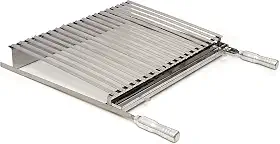 Grelha Churrasco Parrilla Argentina Inox com Caixa Gordura Removível e Cabo Metálico 60x40cm