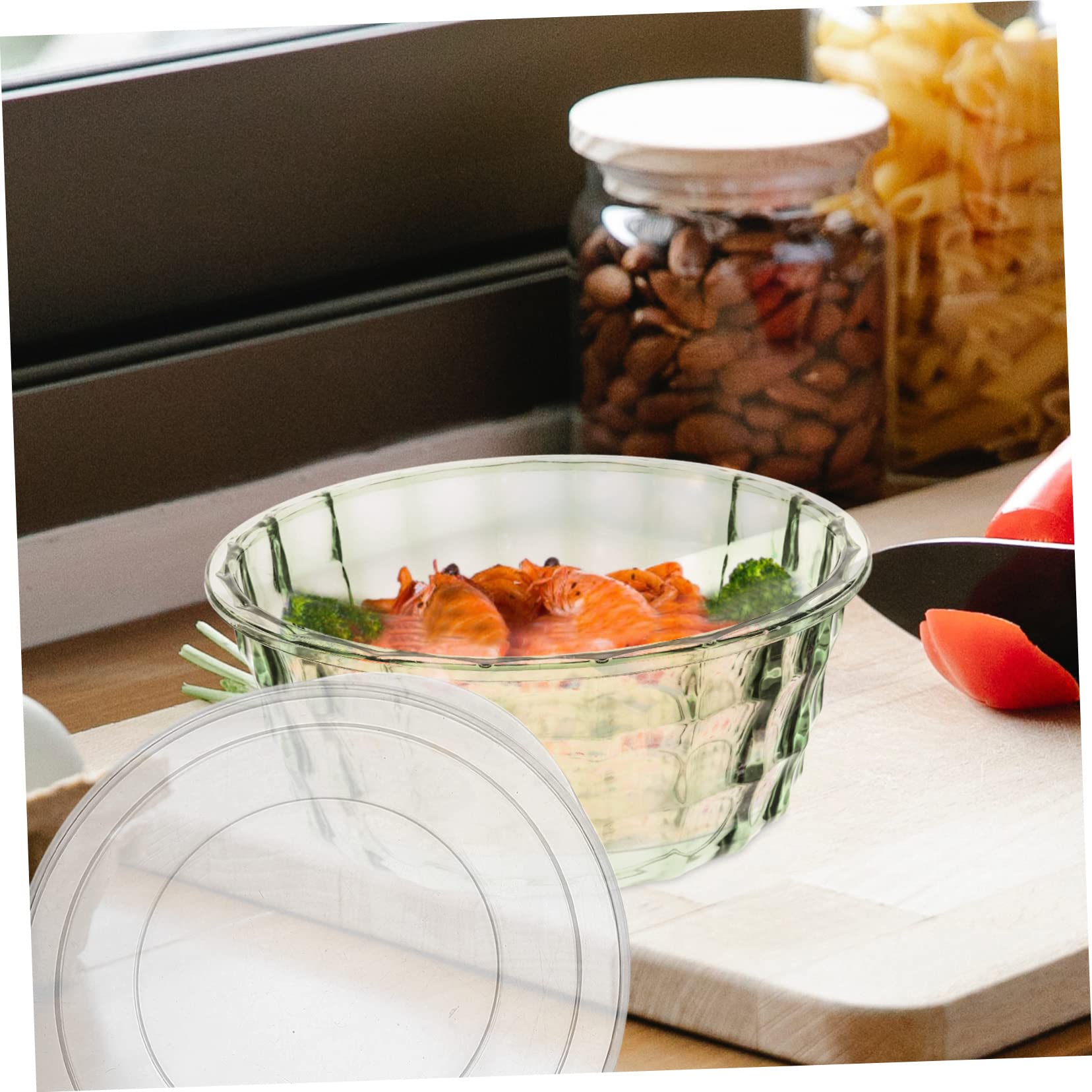 3piezas Caja De Almacenamiento De Cocina Unid Asa y Tapa Sellada Contenedores Para Cereales y Frutas