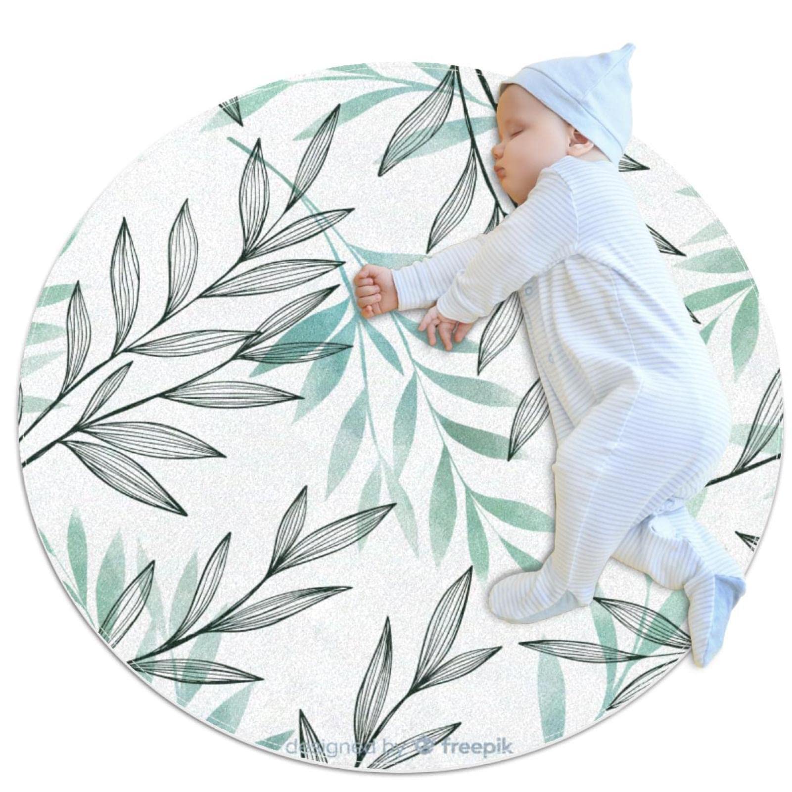 Tapis rond antidérapant JDEZ 100cm pour sécuriser la salle de jeux