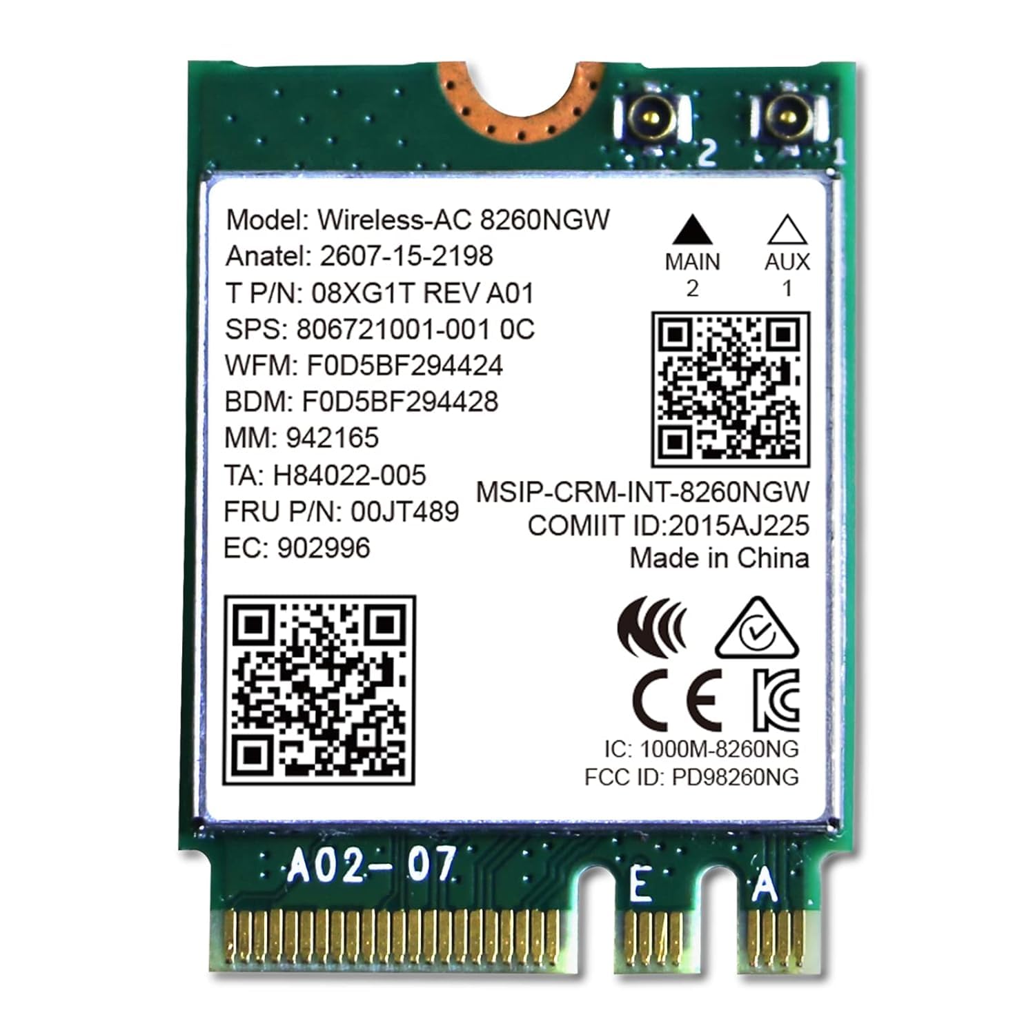 Wireless NIC 2.4GHz 5GHz AC 8260 Dual Band WiFi Bluetooth 4.2 M.2 MU-MIMO 8260NGW 802.11AC 867Mbps NGFF Dual Band Network WLAN Card Adapter Support Miracast 802.11 a/b/g/n/ac-image-41