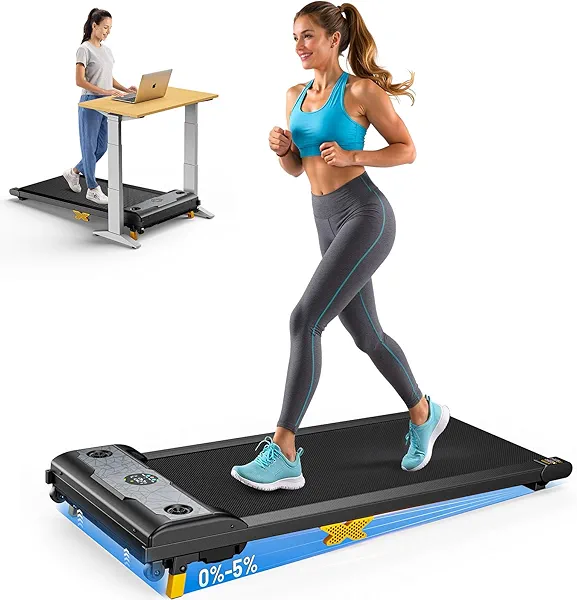 Walking Pad with Incline, 2.5HP Under Desk Treadmill, 3 in 1 Portable Treadmill with Remote Control, LED Display, Hidden Safety Switch, Mini Walking Jogging Machine for Home Office black