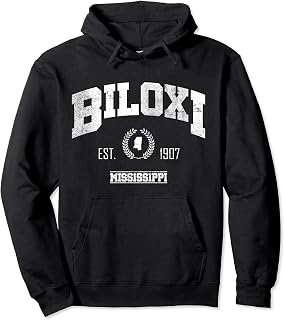 Biloxi MS | Mississippi | Vintage Throwback Pullover Hoodie
