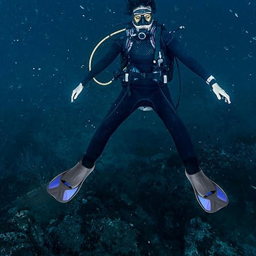 Miniatura 2 de Aletas de natación de entrenamiento - Aletas de natación de hoja corta, diseño hidrodinámico ligero  Aletas de esnórquel para principiantes