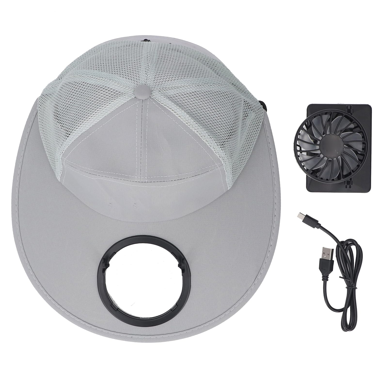 Chapeau de ventilateur solaire USB contre la chaleur en randonnée