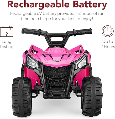 Miniatura 4 de Best Choice Products vehículo de juguete para montar de 6 V para niños, cuadriciclo de 4 ruedas, ATV con velocidad máxima de 2.9 kmh, neumáticos con