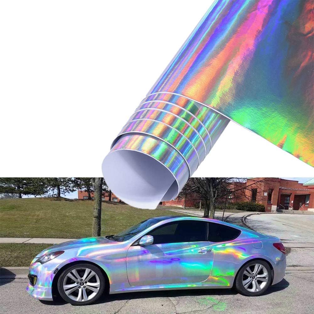WALLMATE Vinyl Car Wrap Sheet Roll Film Sticker Decal Waterproof Car Styling Wrap Auto Vehicle Accessories (24" x 120 Inches, Blue Glossy)