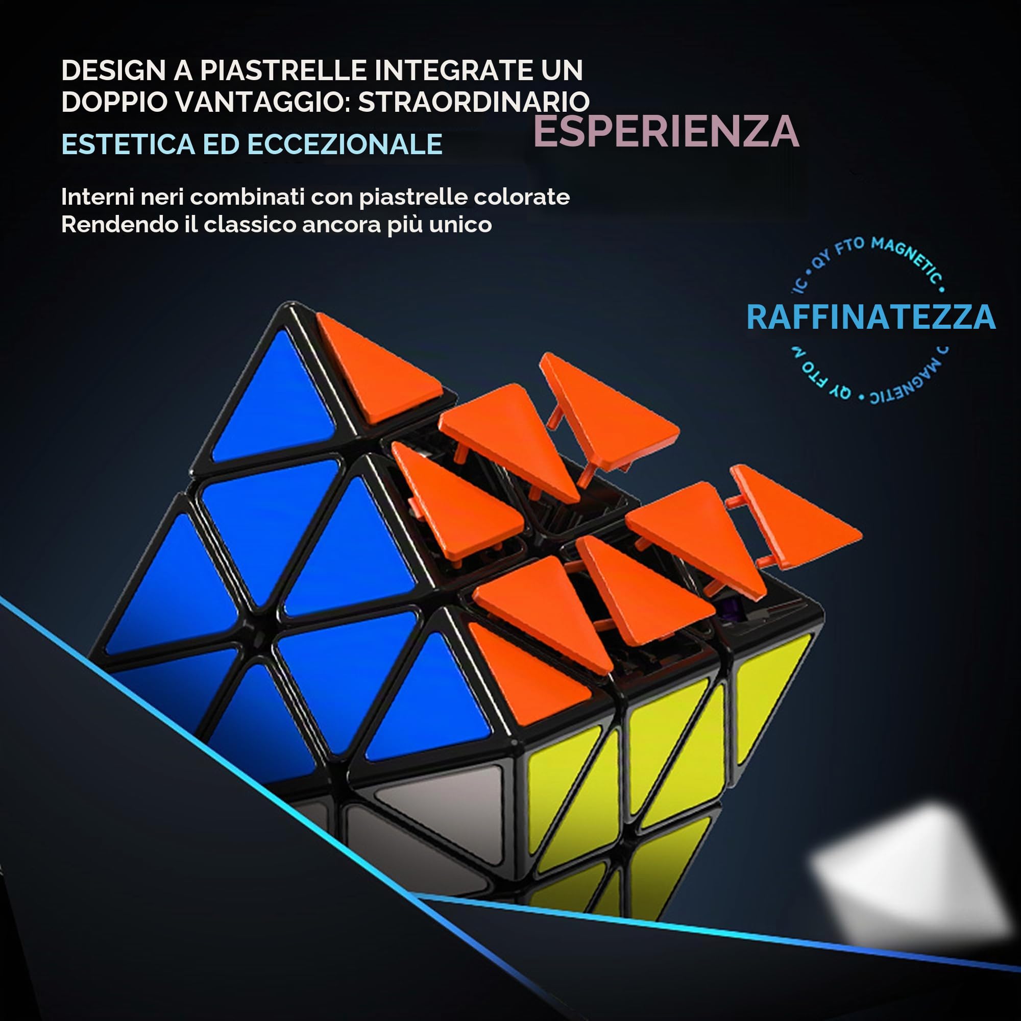 XMDCuber QY Toys FTO Face Turning Octahedron cubo velocità,Speed Cube FTO Octahedron Stickerless Versione (Standard Version)