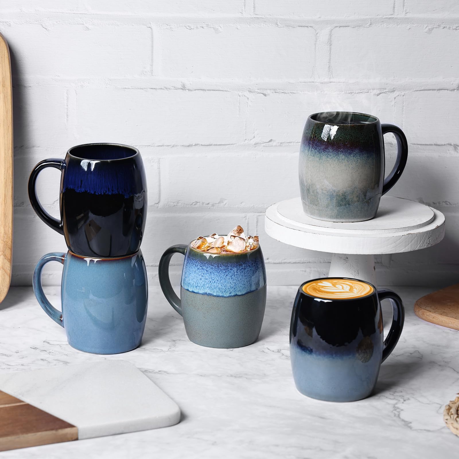 RELEDESA 700 ml Tazza da Caffè Ceramica Extra Grande con Manico Grande, 25 Oz Tazza da