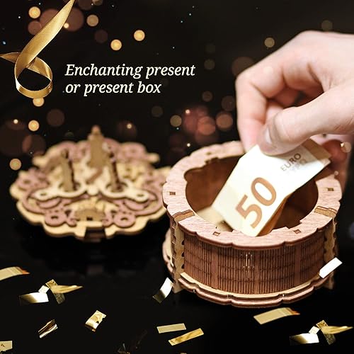 Miniatura 4 de iDventure Caja de rompecabezas de pastel de cumpleaños – Caja de regalo 3D para adultos – Juego de rompecabezas con soporte para dinero – Escape