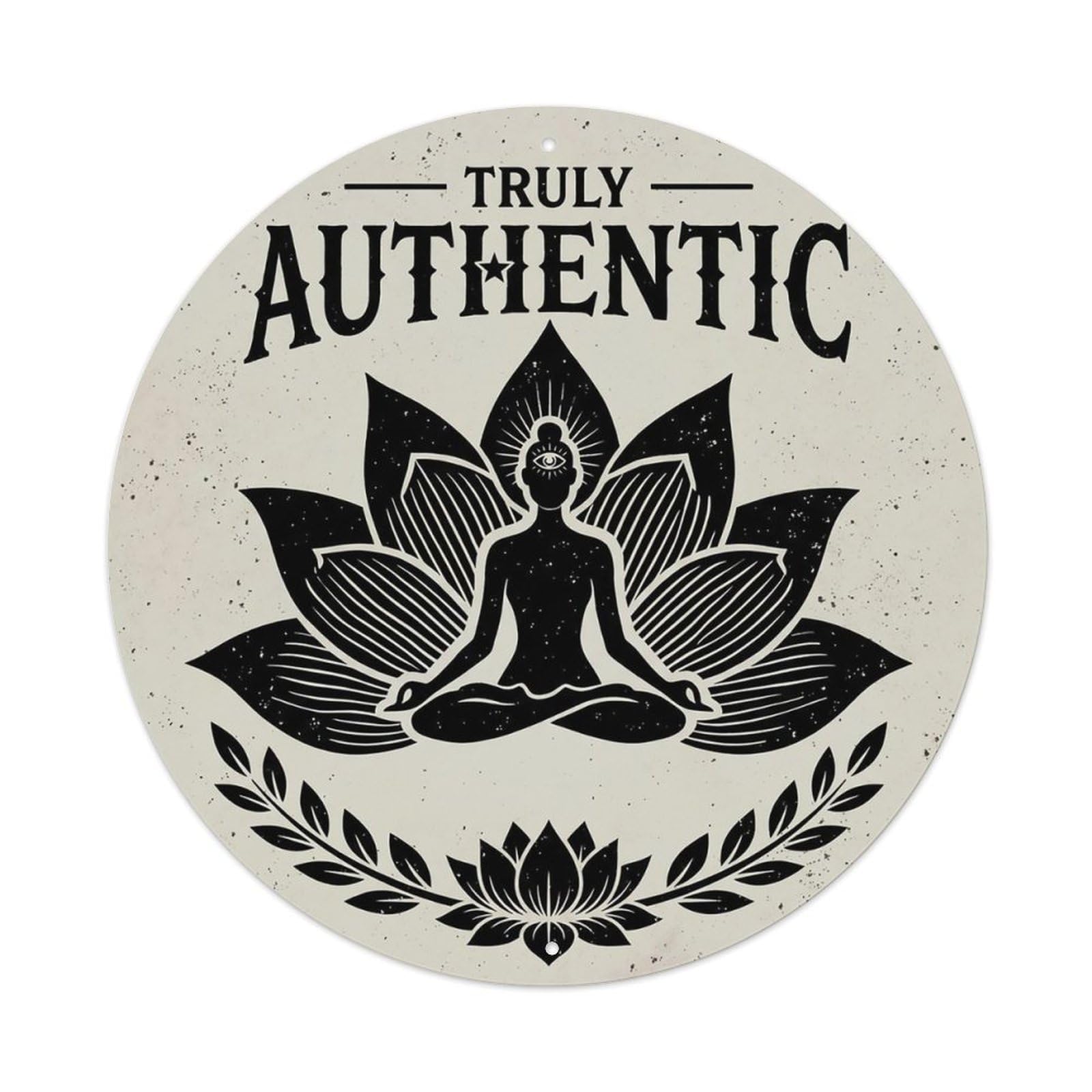 Zen Flower Meditation Den Authentic Metal Tin Sign