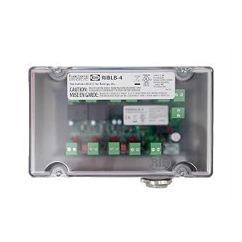 Functional Devices RIBLB-4 AHU Fan Safety Alarm and General Purpose Logic Circuit, 24 Vac/dc Power Input, 4 Alarm Inputs All with N/C Outputs, NEMA 1 Housing