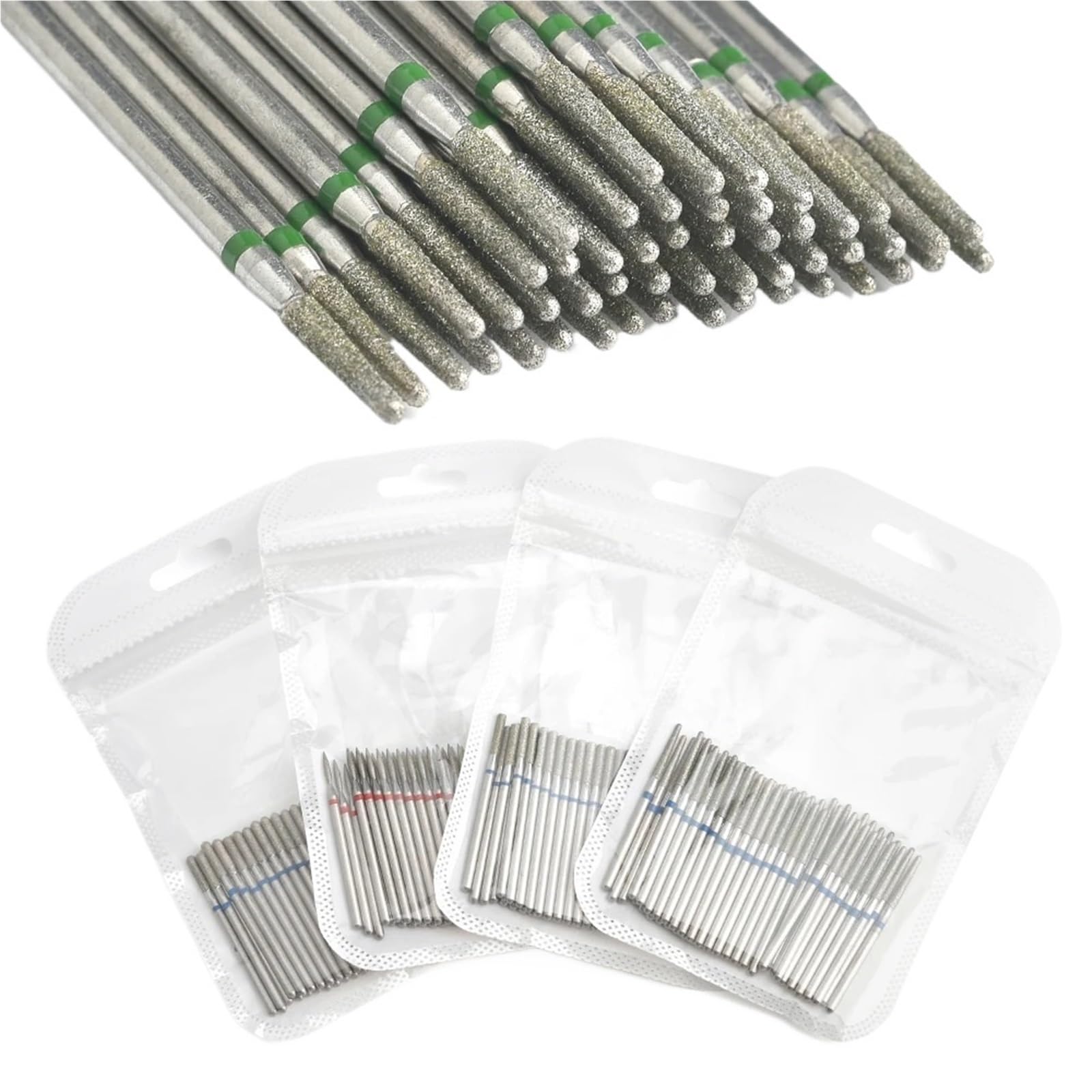 Forets à ongles diamantés pour peaux mortes, kit 50 embouts de pédicure Set A060 - 3
