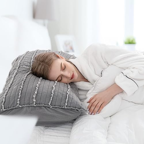 Miniatura 7 de BOSOWOS Juego de 2 fundas de almohada tamaño King, ultrasuaves y transpirables de 20 x 36 pulgadas, con cierre de sobre, fundas de almohada de