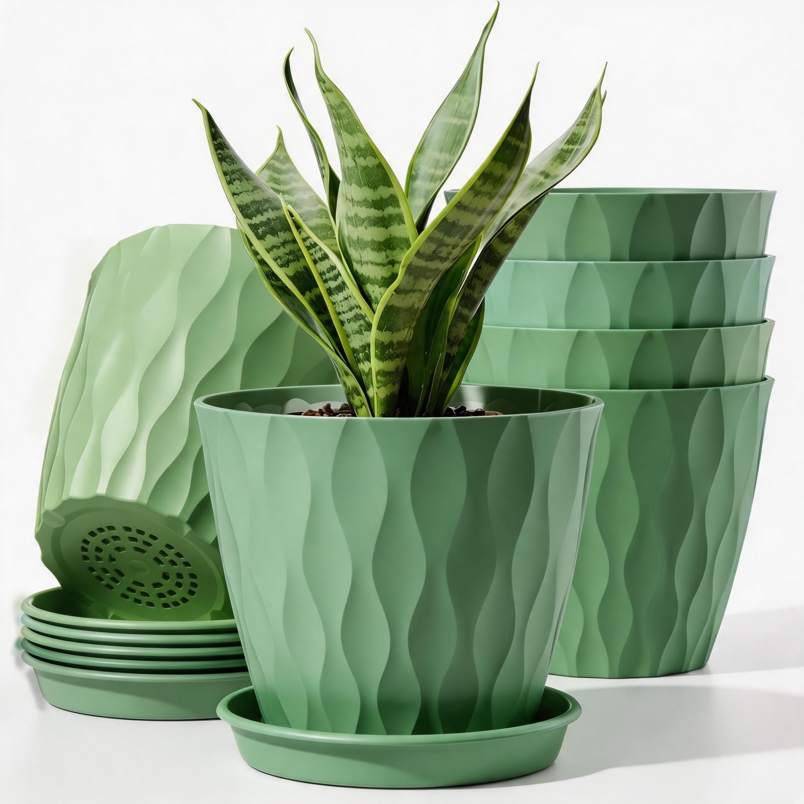 Photo 1 of Pure Whimsy 6 Pack 4" Plastic Plant Pots