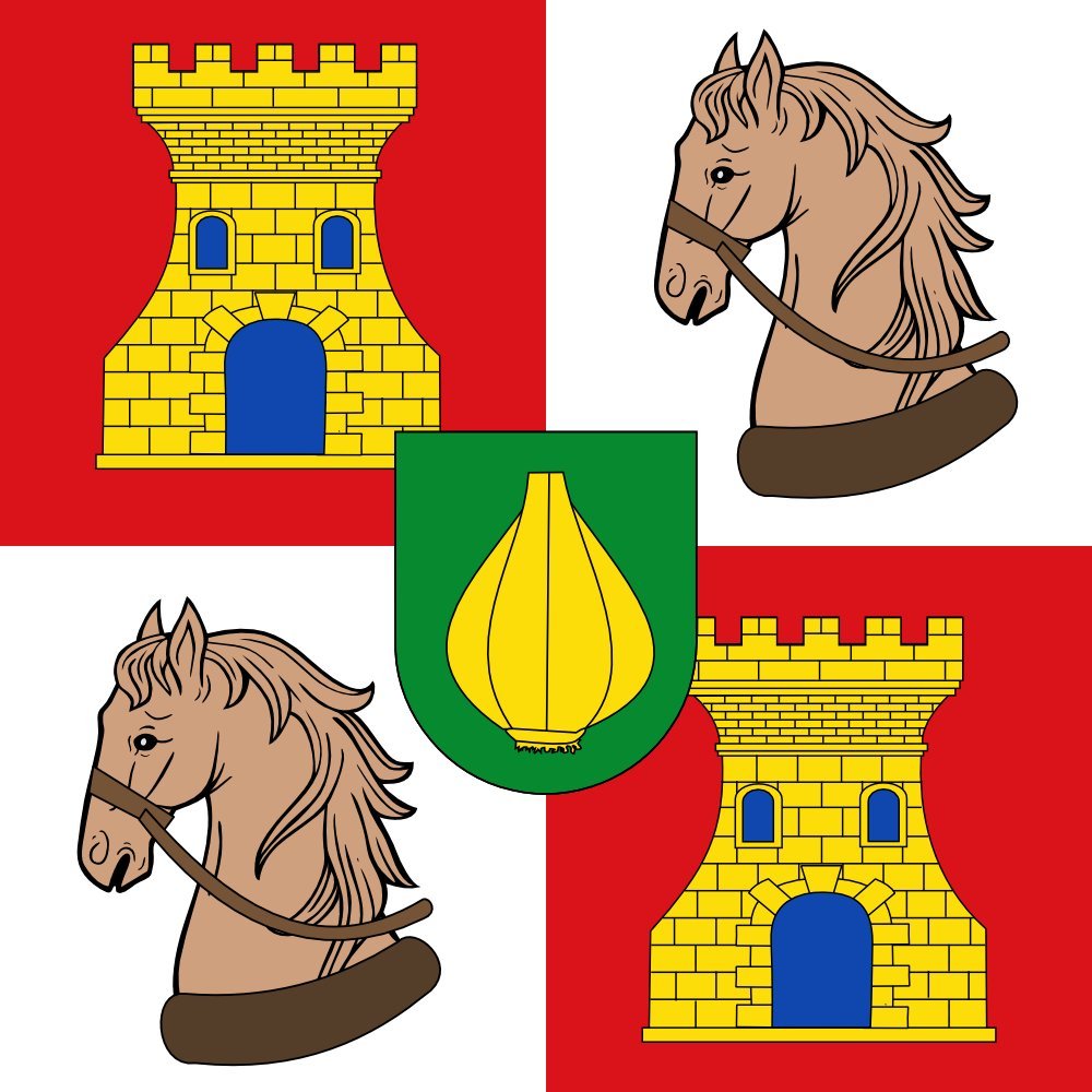 Drapeau de Vallelado grand format avec finitions haut de gamme et mailles unies
