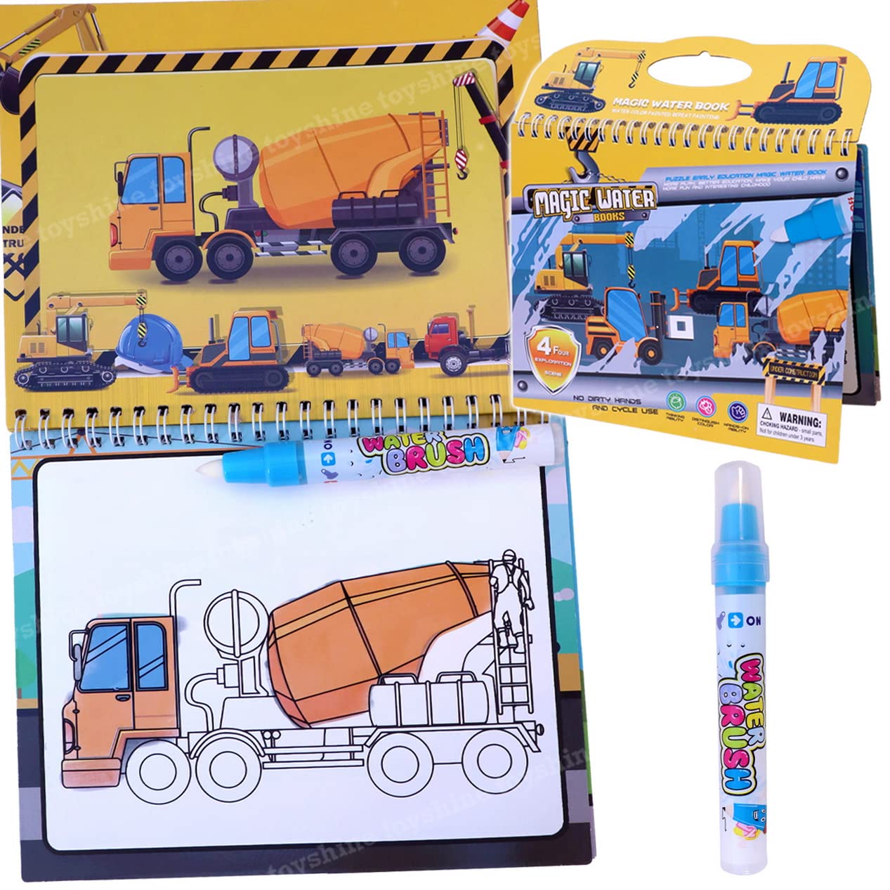 Toyshine Magic Paint with Water Coloring Books for Toddler, Water Doodle Book Toys for 1-3, Educational Learning Toy for Toddlers 3-5, Toys for 1 2 3 4 5 Year Old Boys Girls Gift - Garage (B0B63SB43Z) Amazon Price History, Amazon Price Tracker