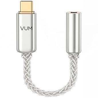 VUM USB-C to 3.5mm Headphone Jack Hi-Res DAC & AMP Dual Chip Audio Adapter