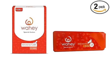 Wahey Combo Perfumed Panty Liners (50 Liners) & Extra Long (Xl) Sanitary Pads With Wings (10 Pads)