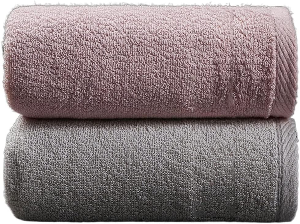 Towel Man wash his face pures Cotton Household Thickening Adult Soft Water Suction Towel Men and Women Bath(B 2PS)