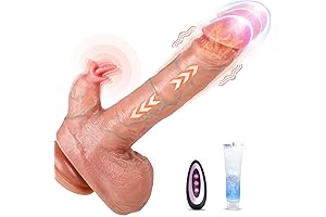Thrusting Dildo Vibrator: Pleasure Unleashed with Heat and Remote Control