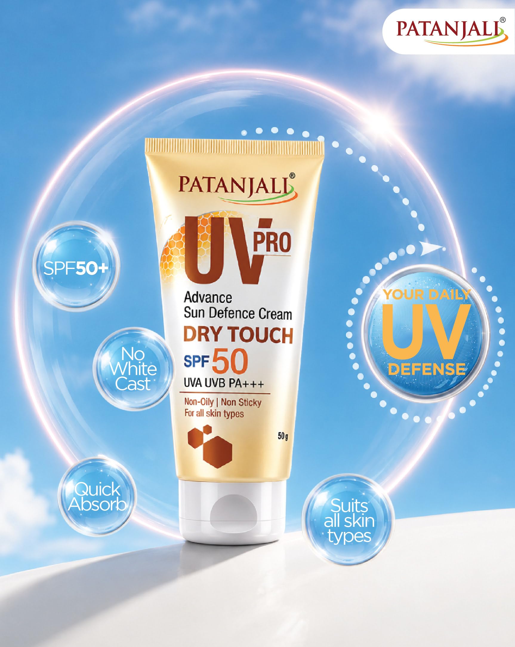 Patanjali UV Pro Sunscreen SPF 50 - Dry Touch -6