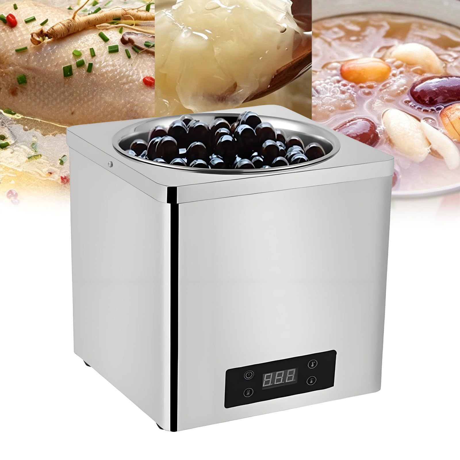 Máquina Templadora de Chocolate Comercial, Calentador de Perlas de Tapioca Máquina Olla de Aislamiento, Máquina de Calentamiento de Chocolate, para Catering y Tienda de Té de Leche 3L