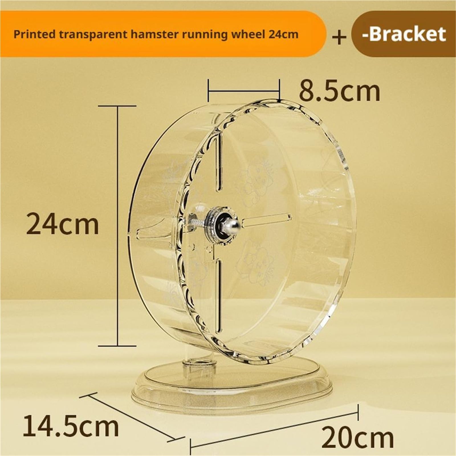Hamster Running Sport Trasparente Running Wheel Support Toy Piccolo Pet Cuscinetto a rulli Silenzioso Ruota da corsa Accessori per animali domestici