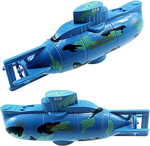 Miniatura 4 de Tipmant Mini RC Submarino Juguetes de Control Remoto Barco Eléctrico Natación Buceo Tanque de peces Tubo de agua Niños Regalos de cumpleaños (azul)