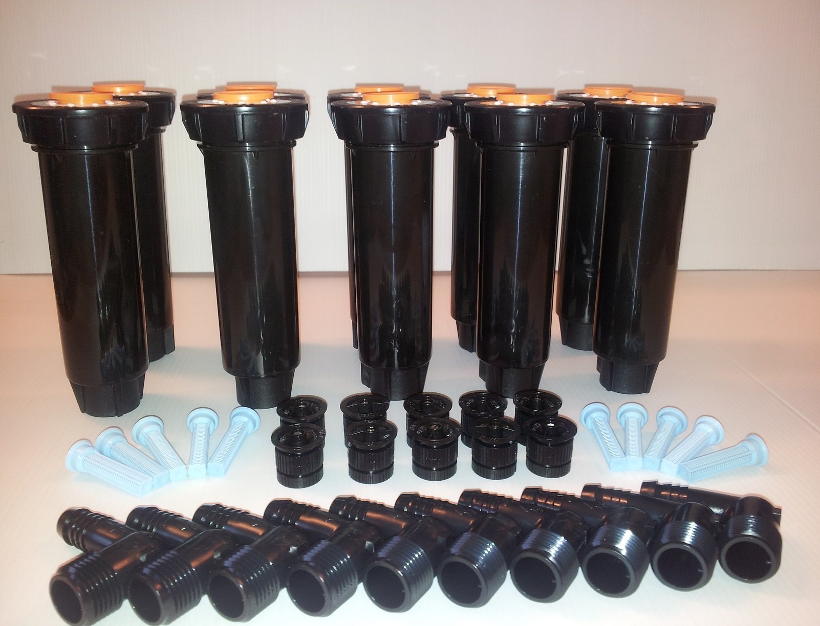 10x Rainbird 1804-SAM Versenkregner mit 15VAN Düse, SBE-050 Anschlussteil SET 15