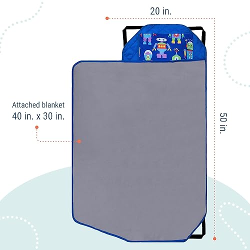 Vista 127 de Wildkin - Tapete para tomar la siesta, moderno y todo en uno, con almohada para infantes (niñas o niños), tamaño perfecto para la guardería y Coches