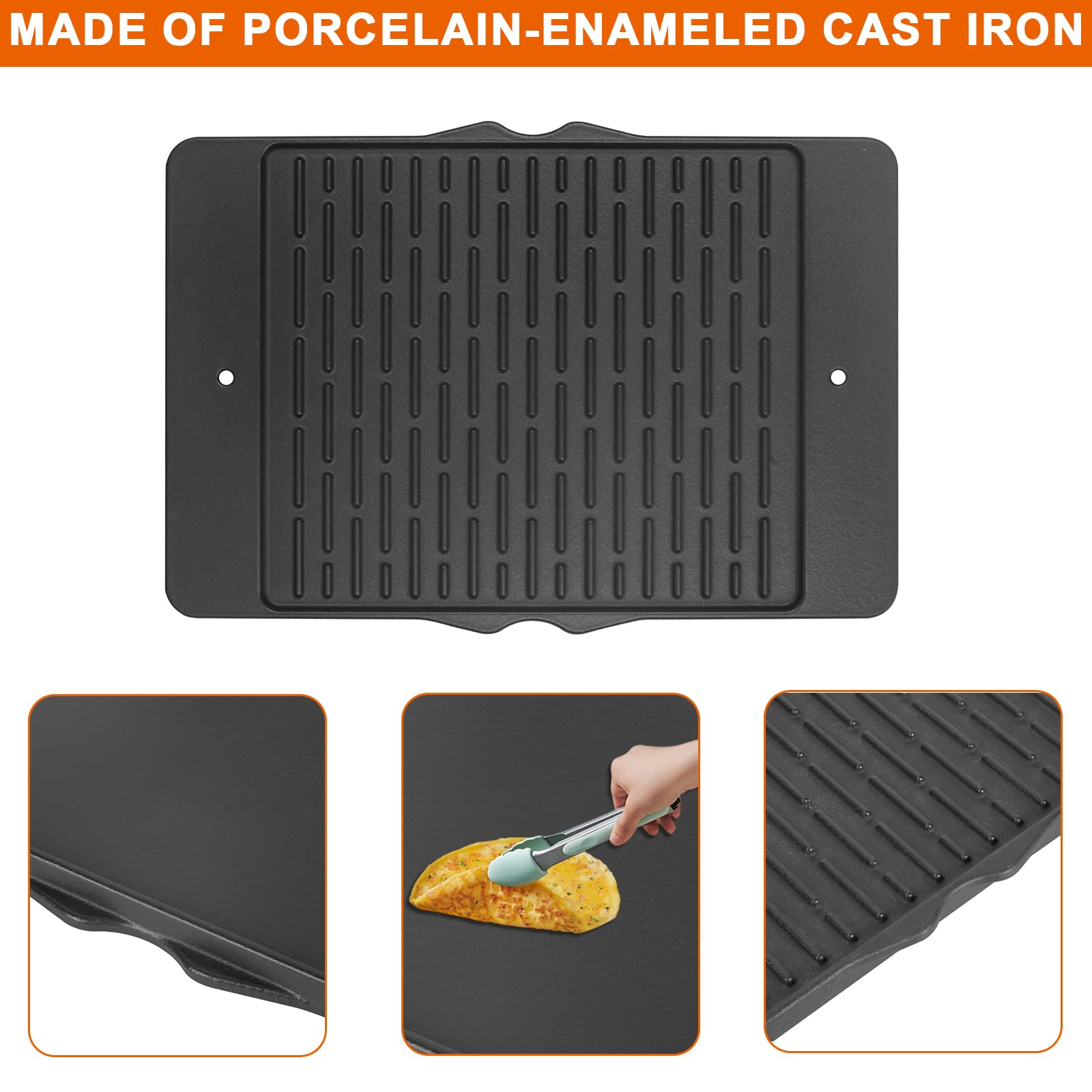 Griglia In Ghisa Per Barbecue Weber Spirit E Genesis - Ricambio 44.5 Cm, Set Di 2