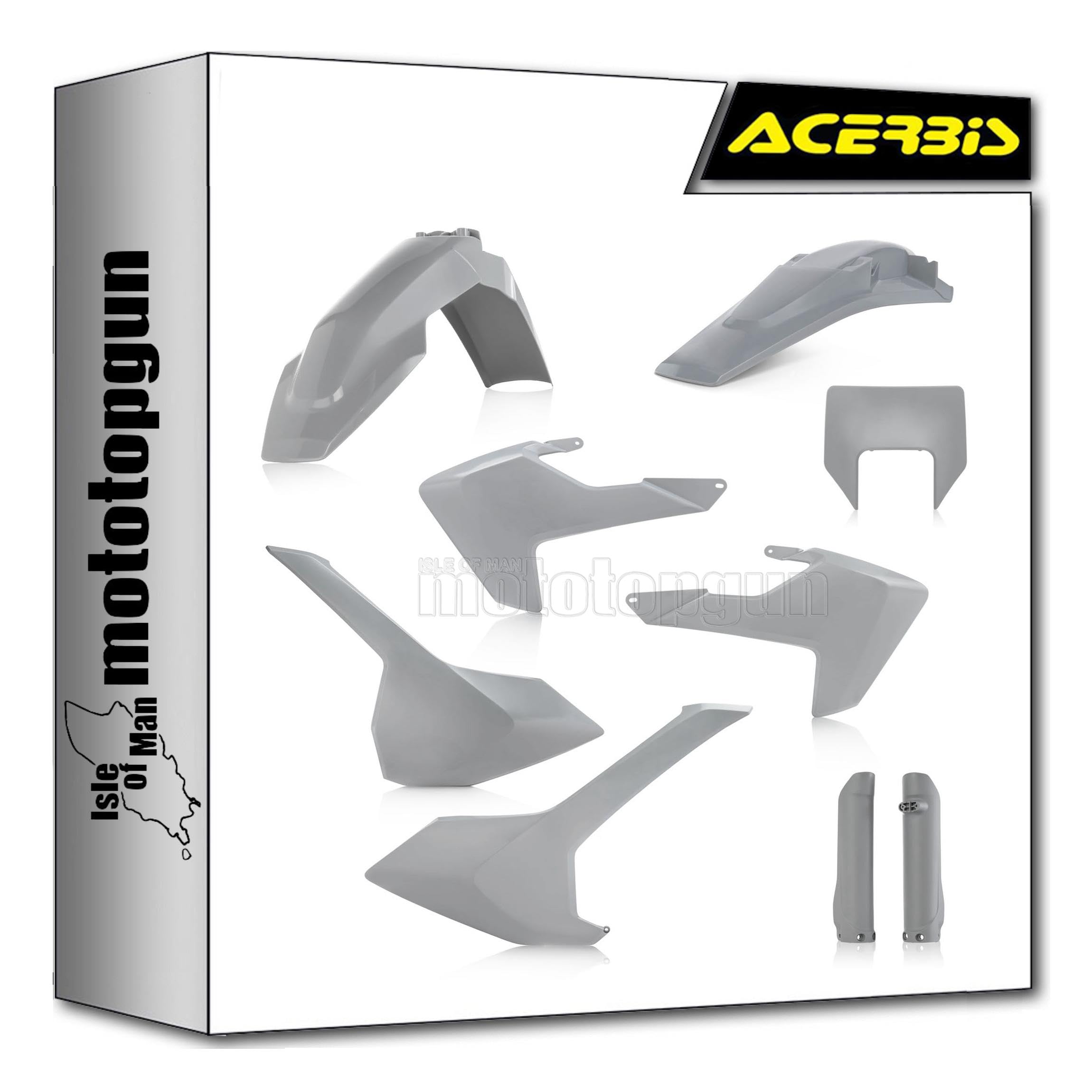 Kit cache carenage gris haute résistance Acerbis 0023596.070 - 3