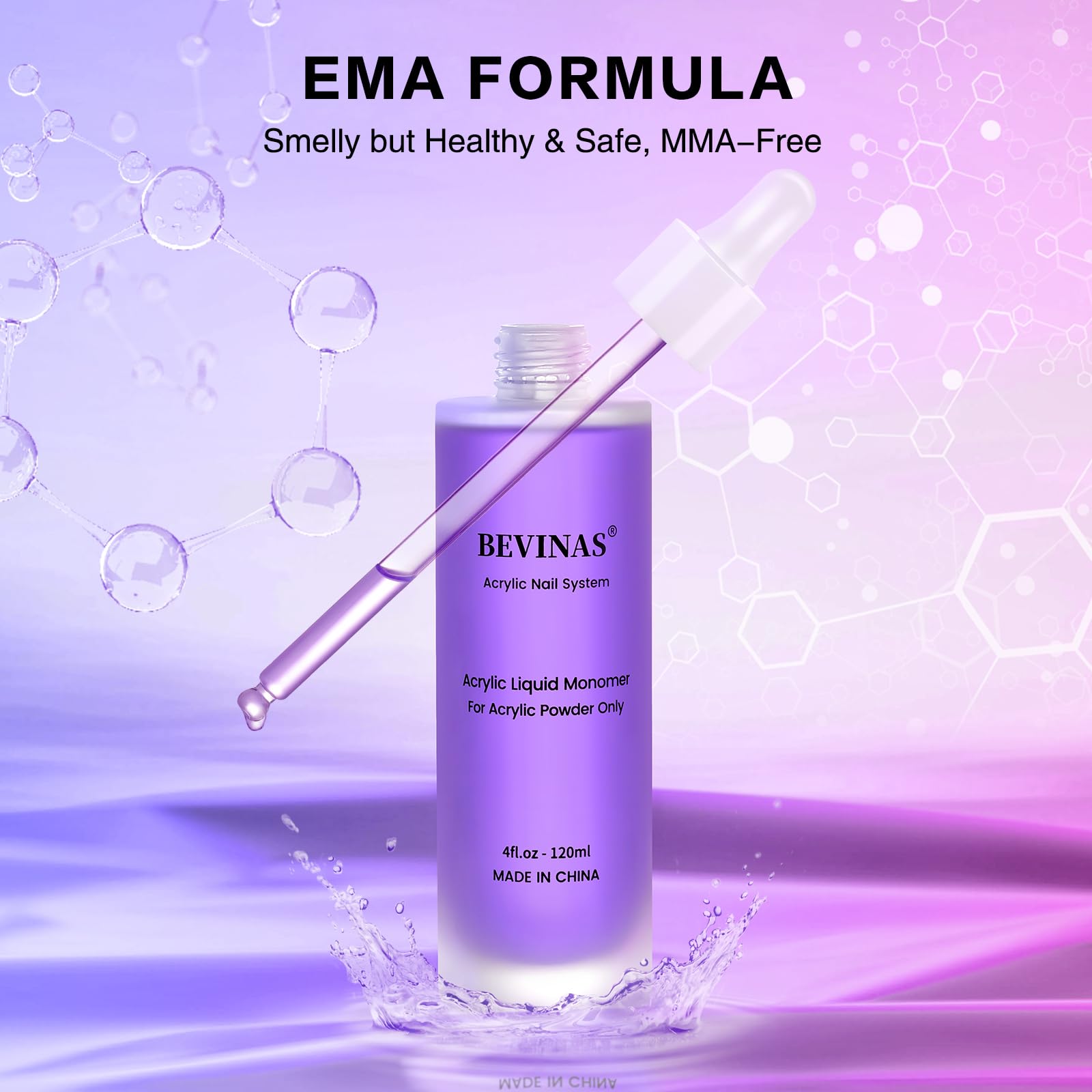 BEVINAS Monomer Acrylic Nail Liquid EMA Acrylic Monomer Liquid for