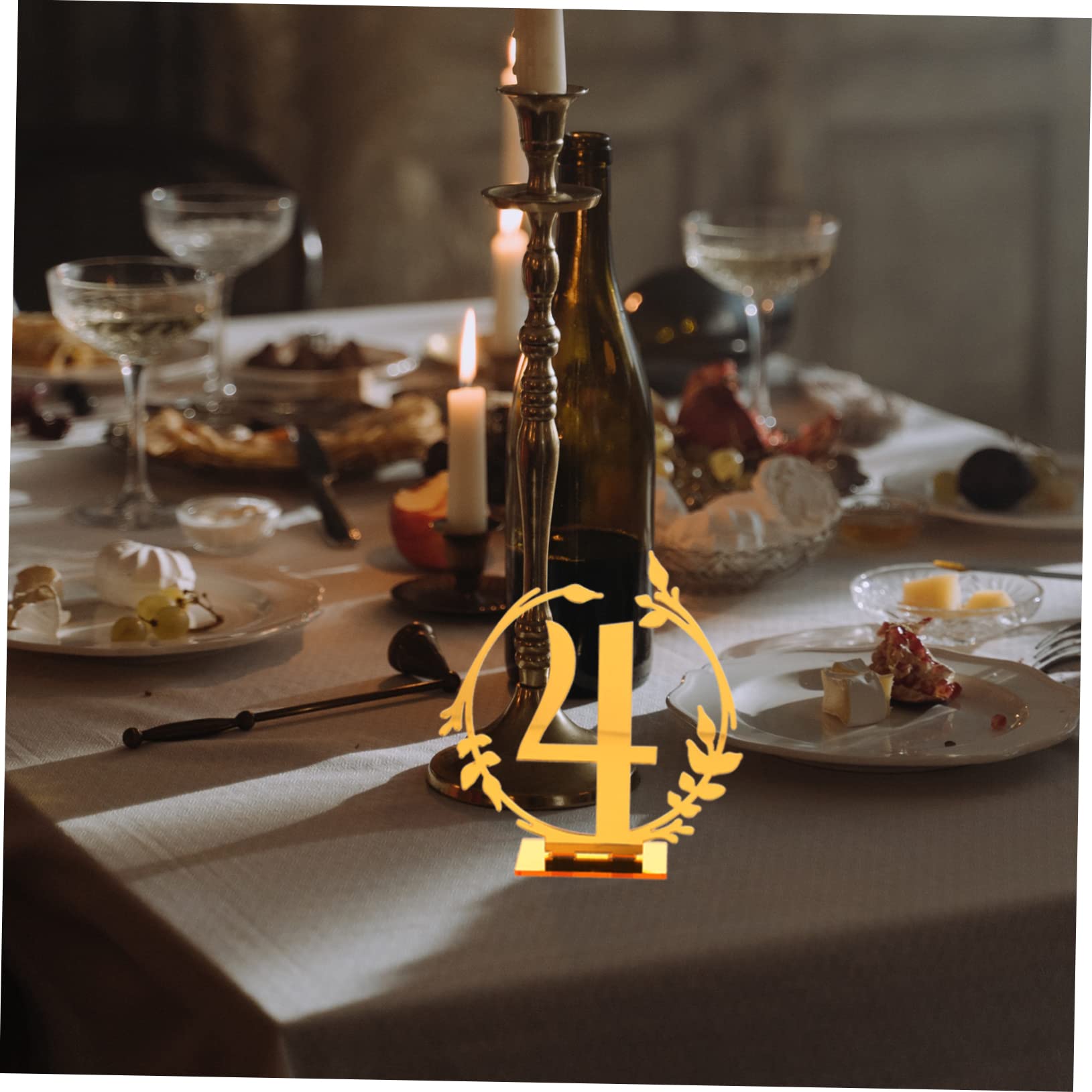 Cabilock 20 Piezas Placa De Número De Mesa Mesa De Comedor Circular Signos De Números De Boda Mesa De Comedor Rústica Números De Mesa De Boda De Oro Signos De Mesa Decoración 1-10