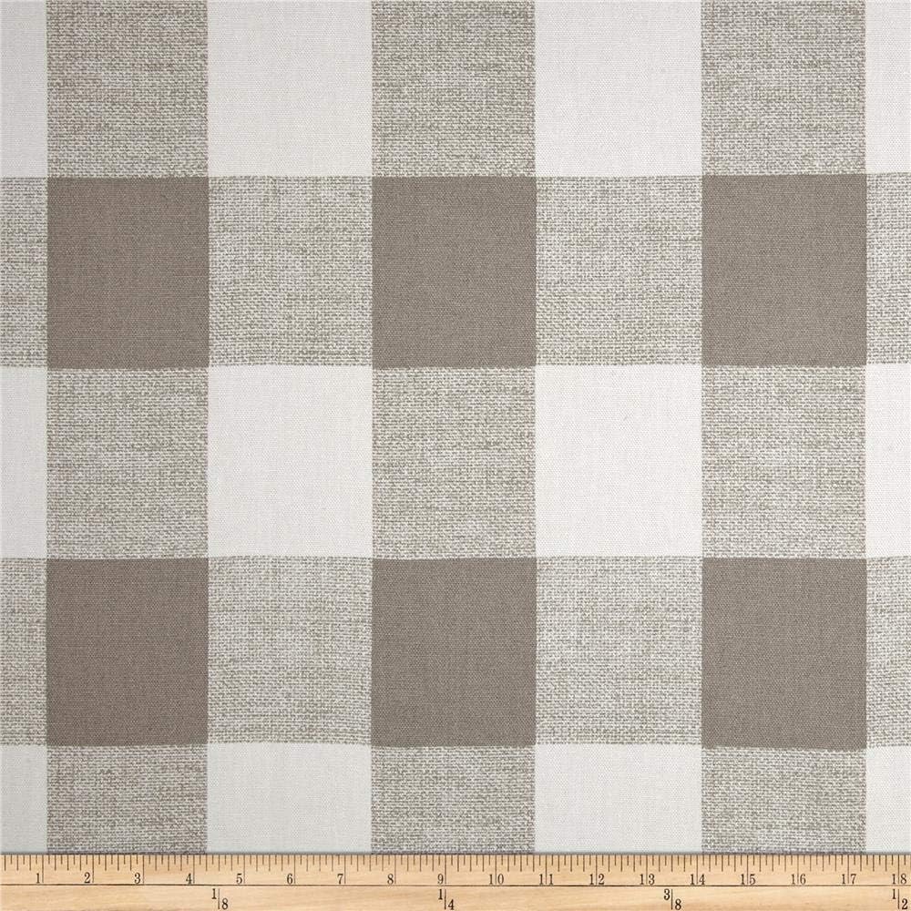 Premier Prints Anderson Cotton Duck Check French Grey, Fabric by the Yard