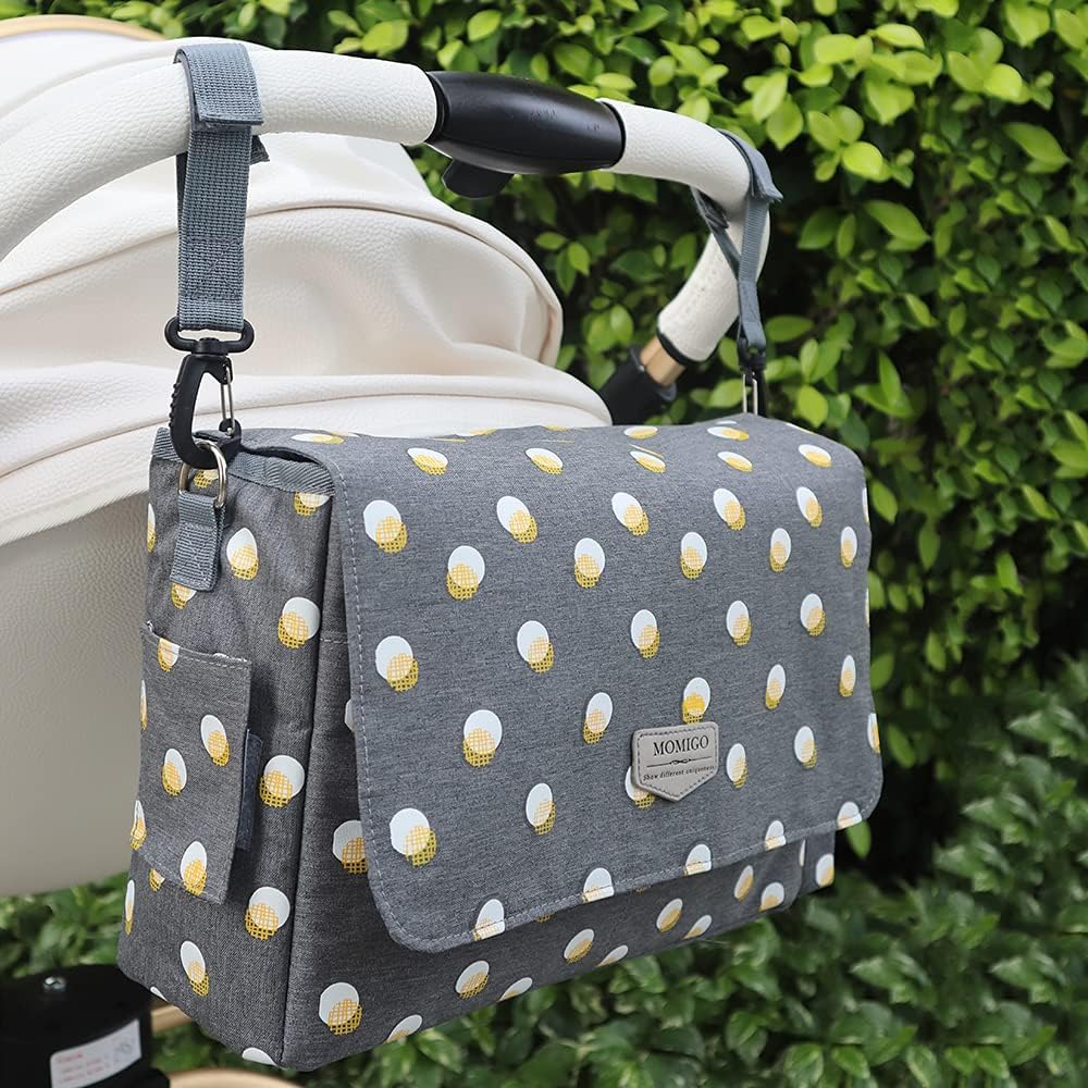 Baby Diaper Caddy Bag - Large Capacity Diaper Caddy Tote Bag Baby Stroller Bag Nursery Storage Bin for Diapers, Wipes & Toys Diaper Bag for Outdoor (Dots)