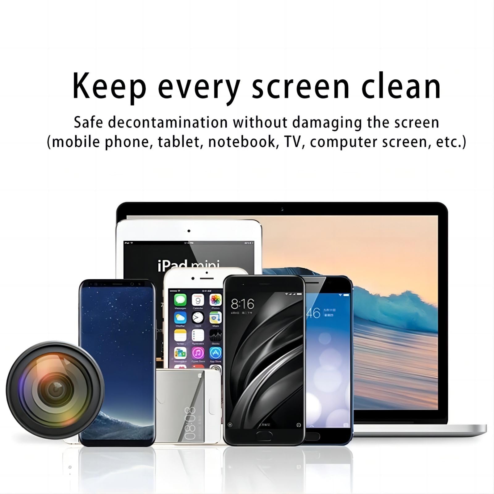 Pulitori per schermo mobile,2 in 1 Kit per Pulizia Portatile,per Tutti i Telefoni, Tablet, Laptop,Schermo per Auto, Superficie in Vetro.15ml