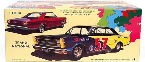 Vista 141 de AMT Round 2 1967 Ford Mustang GT Fastback Kit de modelos a escala 1:25, cromo (AMT1241)