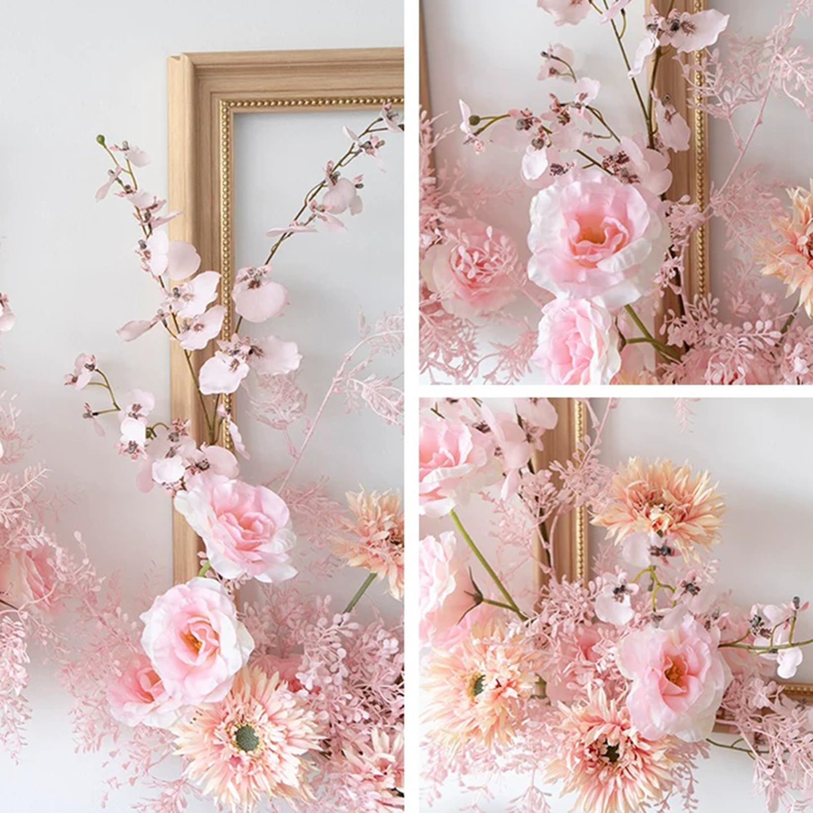 Amazon｜HGJH 人工観葉植物 造花 壁掛け 枯れない花 SET.2 吊り下げ